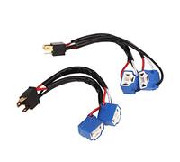 Rosvola Prese per Cablaggio H4 9003, Cablaggio Splitter a 2 Vie Durevole per Luci LED di Camion e Pick-up, Installazione Semplice, Materiale in Rame e Nylon di Alta qualità, 2 unità