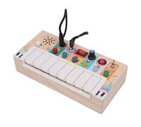 Rosvola Scheda Elettronica Giocattolo per Bambini Multifunzionale in Legno per L'educazione Precoce e L'intrattenimento - Legno di Faggio Resistente - Dimensioni Compatte