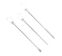 Rosvola Set di Bacchette per Agitazione per Nail Art 3 Pezzi di Strumenti Professionali per Lucidatura in Acciaio Inossidabile per la Decorazione delle Unghie Fai Te (Trasparente)