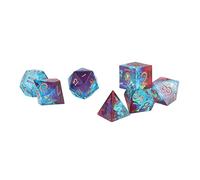 Rosvola Set di Dadi Poliedrici da 7 Pezzi con Numeri Chiari per Giochi di Ruolo e da Tavolo, Materiale in Resina Squisita per Collezionisti e Giocatori (#1)