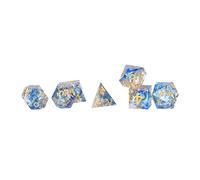 Rosvola Set di Dadi Poliedrici da 7 Pezzi con Numeri Chiari per Giochi di Ruolo e da Tavolo, Materiale in Resina Squisita per Collezionisti e Giocatori (#4)