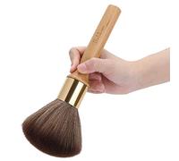 Rosvola Spazzola per Spolverare il Collo Spazzola Morbida per Pulizia di Alta qualità per Saloni e Barbieri Manici in Legno Massello 9,1 X 3,5 Pollici (Colore del legno)