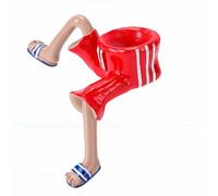 Rosvola Vaso da Fiori a Forma di Corpo Inferiore Vaso per Piante Grasse Compatto per Piante Piccolo con Pantaloncini Rossi Pantofole Blu per Grasse Pothos Aeree