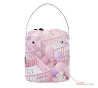 Rosy Crib Pattern Crochet Tote Bag Crochet Filato Storage Portatile Ago Storage per Uncinetto Uncinetto Accessorio