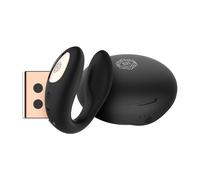 Rosy Gold C-Shape Vibrator with Luxury Charging Case Black