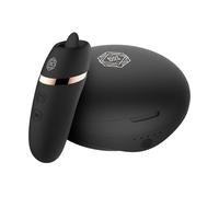 Rosy Gold Licking Stimulator with Luxury Charging Case Black