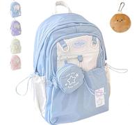 Rosy Posy Backpack, Rosyposy Backpack, Cream Star Series Large Capacity Drawstring Back Pack, Durable Waterproof Fits 16" Laptop (blue)