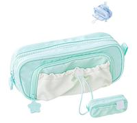 Rosy Posy Pencil Case, 2025 New RosyPosy Kawaii Pencil Case, PencilCase Big Capacity, Large Capacity Drawstring Multi-Pocket Design, Waterproof, Soft (green)