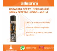 ROTABRILL SPRAY 12x400 ml Allegrini - NERO GOMME SPRAY EFFETTO LUCIDO