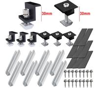 Rotaie Morsetto Finale Nero+Argento 4/6/8pz Alluminio Morsetto Centrale