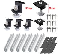 Rotaie Morsetto Finale Nero+Argento 4/6/8pz Alluminio Morsetto Centrale