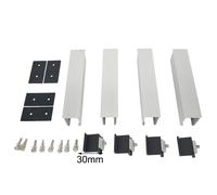 Rotaie Morsetto Finale Nero+Argento 4/6/8pz Alluminio Morsetto Centrale