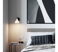 Rotaliana Luxy H0 Lampada da parete, nero/bianco lucido