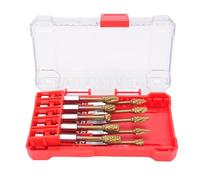 Rotary Burr Set 10 Pcs Ti Plated Tungsten Steel Hex Shank Rotary Files High Efficiency Grinding Carving Polishing for Metal Wood Stone Crafting