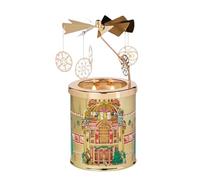 Rotary Candle Carousel - Metal Tea Light Holder with Traditional Design | 9x25cm Size, 400g Build, Table Desk Mantel Decor, Living Room, Bedroom, Bathroom, Yoga, Meditation