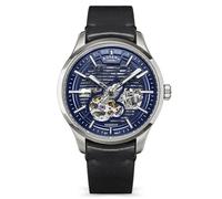 Rotary Greenwich, orologio da uomo con scheletro, automatico, resistente all'acqua fino a 100 m, in acciaio inox, cinturino in pelle