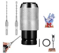 Rotary Hammer Adapter with Impact Drill Bits Set, Air Hammer Socket Adapter Forged From Chrome Vanadium Steel, Converting Impact Wrenches Into Electric Hammers (1set-(6+8)×150mm)