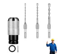 Rotary Hammer Adapter with Impact Drill Bits Set, Electric Hammer to Drill Converter, 4 Sizes for Tough Materials, Boost Your Efficiency (6cm, 8cm&10cm Drill)