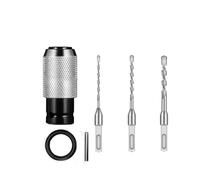 Rotary Hammer Adapter with Impact Drill Bits Set, Electric Hammer To Drill Converter, Heavy-Duty Square Shank Adapter for Wood Concrete Stone, Secure Fit & Durable Construction (1pcs+6+8+10cm)