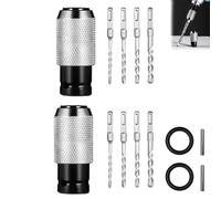 Rotary Hammer Adapter with Impact Drill Bits Set, Electric Hammer to Drill Converter, Quick Release Adapters Converter for Drills Wrench with Adapter and 4 Hammers Bits for Tough Materials (2Set)