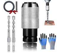 Rotary Hammer Adapter with Impact Drill Bits Set, Multi-Functional Electric Hammer to Drill Converter, Versatile Rotary Hammer Adapter Set, for Hammer Adapted Tools (6+8mm)