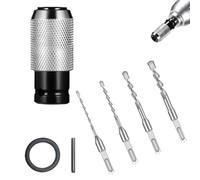 Rotary Hammer Adapter with Impact Drill Bits Set, Multifunctional Portable Electric Hammer to Drill Converter with Adapter and 4 Hammers Bits, for Hammer Adapted Tools (1)