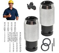 Rotary Hammer Adapter with Impact Drill Bits Set, New Electric Hammer to Drill Converter, Electric Drill Wrench Conversion Convert Adapter (2set)