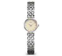 Rotary Ladies 1895 quadrante bianco orologio da polso in acciaio inossidabile