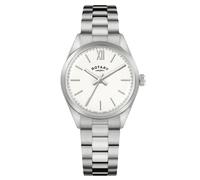 Rotary Ladies Heritage quadrante bianco in acciaio inossidabile orologio da polso
