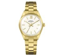 Rotary Ladies Heritage quadrante bianco placcato oro orologio bracciale