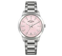 Rotary Ladies Heritage quadrante rosa in acciaio inossidabile orologio da polso