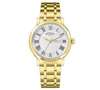 Rotary Orologio da uomo Heritage placcato oro in acciaio inossidabile