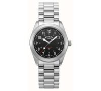 Rotary Orologio Quarzo Uomo, misura cassa 37.00mm con quadrante Bianco Analogico e cinturino Argento in Cinturino in metallo GB05535/18