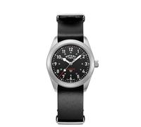 Rotary Orologio Quarzo Uomo, misura cassa 37.00mm con quadrante Nero Analogico e cinturino Nero in Cinturino in Pelle GS05535/19