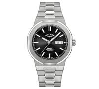 Rotary Regent Auto GB05490/04 - Orologio da uomo, colore: Nero, Quadrante nero, Bracciale