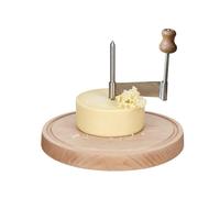 Rotary - Rullo per formaggio con lama in acciaio inox e base in legno di | Affetta formaggio manuale, bigodini per formaggio, rotante, multiuso, per formaggio, cioccolato, burro