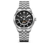Rotary Seamatic 100 GMT 100M Orologio da polso in acciaio inossidabile resistente all'acqua da uomo