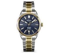 Rotary Seamatic - Orologio da polso da uomo, resistente all'acqua fino a 100 m, placcato in argento e oro