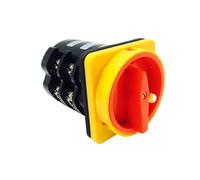 Rotary Switch Knob 2 Position 0-1 660V 60A 2 Poles 4 Terminals Padlock Changeover Cam Main Power Cut Off Switch HZ12-60/04