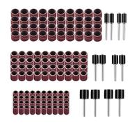 Rotary Tool Sanding Grit Sandpaper - Shank Sanding Bands,132pcs Spindle Sander Multi-Function Drum Kit - for Metal, Softwood, Hardwoods, Fiberglass