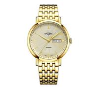Rotary Windsor da uomo | quadrante champagne | bracciale in pvd oro GB05423/03