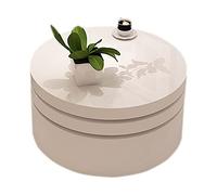 Rotatable Multi-Layer Coffee Table with Storage Space Round End Table Low Table Modern Light Luxury Tea Table Multifunctional Furniture 60cm