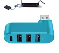Rotatable USB Splitter USB Expander USsB 3.0 Splitter Multi Por | Plug and Play: With 3 USB ports and 1 Type C , this 4-port USB hub supports 4 ports working at the same time, ensuring no