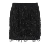 ROTATE Birger Christensen - Beaded Fringed Skirt - -Skirts -Donna -Nero -M