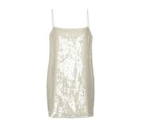 ROTATE Birger Christensen, ,Dresses ,Donna ,Bianco ,S Abito Mini con Paillettes Bianco