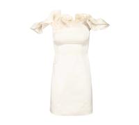 ROTATE Birger Christensen - Satin Mini Ruffle Dress - - Dresses - Donna - Bianco - M