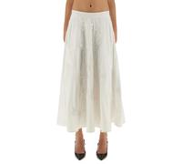 ROTATE Birger Christensen, ,Skirts ,Donna ,Bianco ,S Floral Midi Skirt