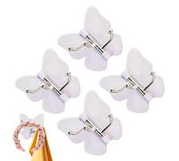 Rotating Adhesive Hooks - Adhesive Wall Hooks | Self Adhesives Hook | 4 Pieces Butterfly Rotating Sticky Storage Hanger | Strong Sticky Hook | for Entryway Shower Bathroom Apartment Dormitory