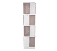 Rotating Bookshelf 360 Display Floor Standing Bookcase Storage Rack Corner Bookshelf for Small Space Bedroom Living Room (4 Layers Size: 26x26x54cm / 10.24x10.24x21.26in)