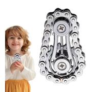 - Rotating Chain Link Sprocket, Handheld Stress Relief Roller with Silent Stainless Steel Bearings, Pocket Size Gadget, Ideal for Improving Workplace Concentration Focus